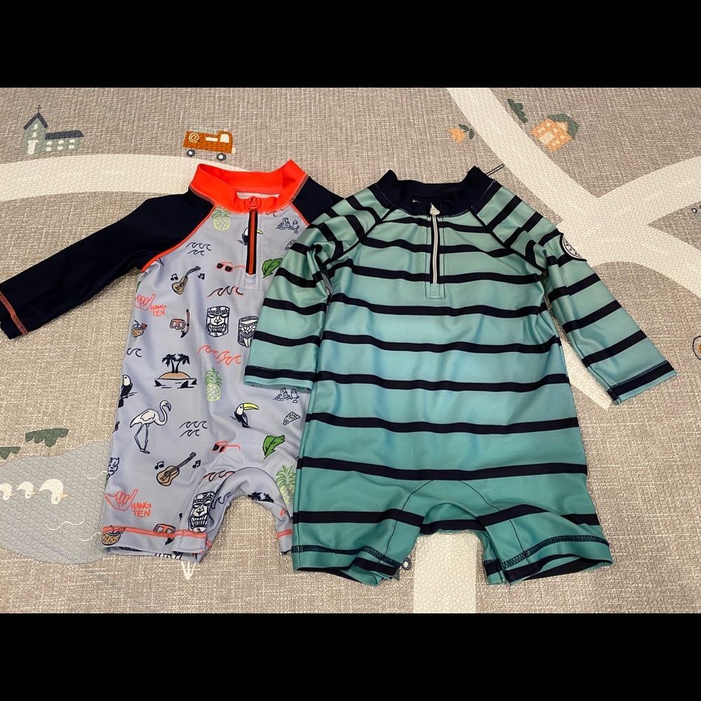Two Baby Gap Swim One-Piece